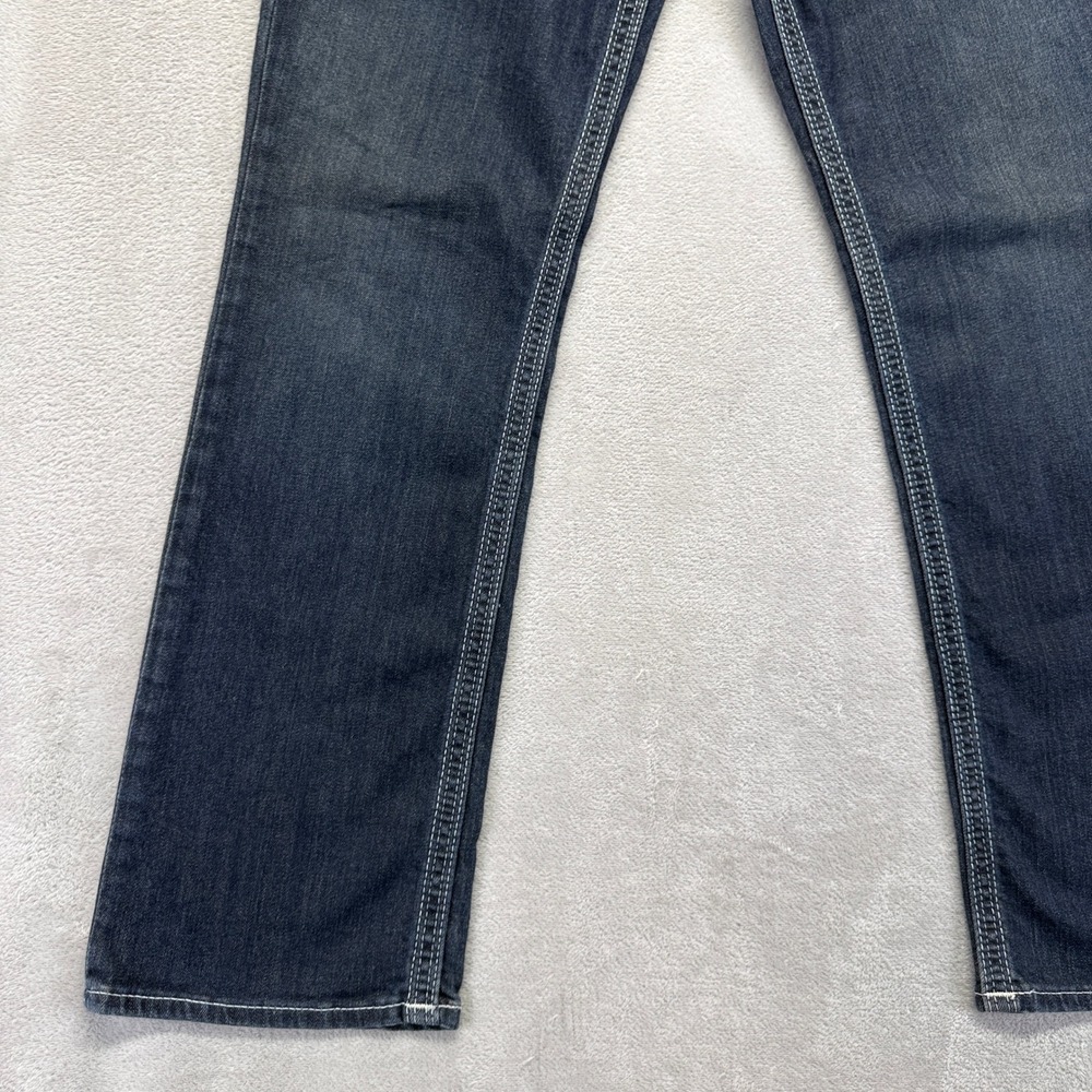 True Religion Jeans Women 30 Section Straight Petite Dark Wash Denim Embroidered - Picture 5 of 15